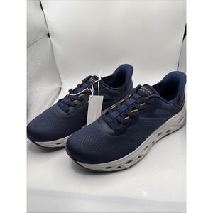Skecher's Glide Step Sneaker in Navy Men Sz 8 Hands Free Swift Fit Lace Up.‎ New